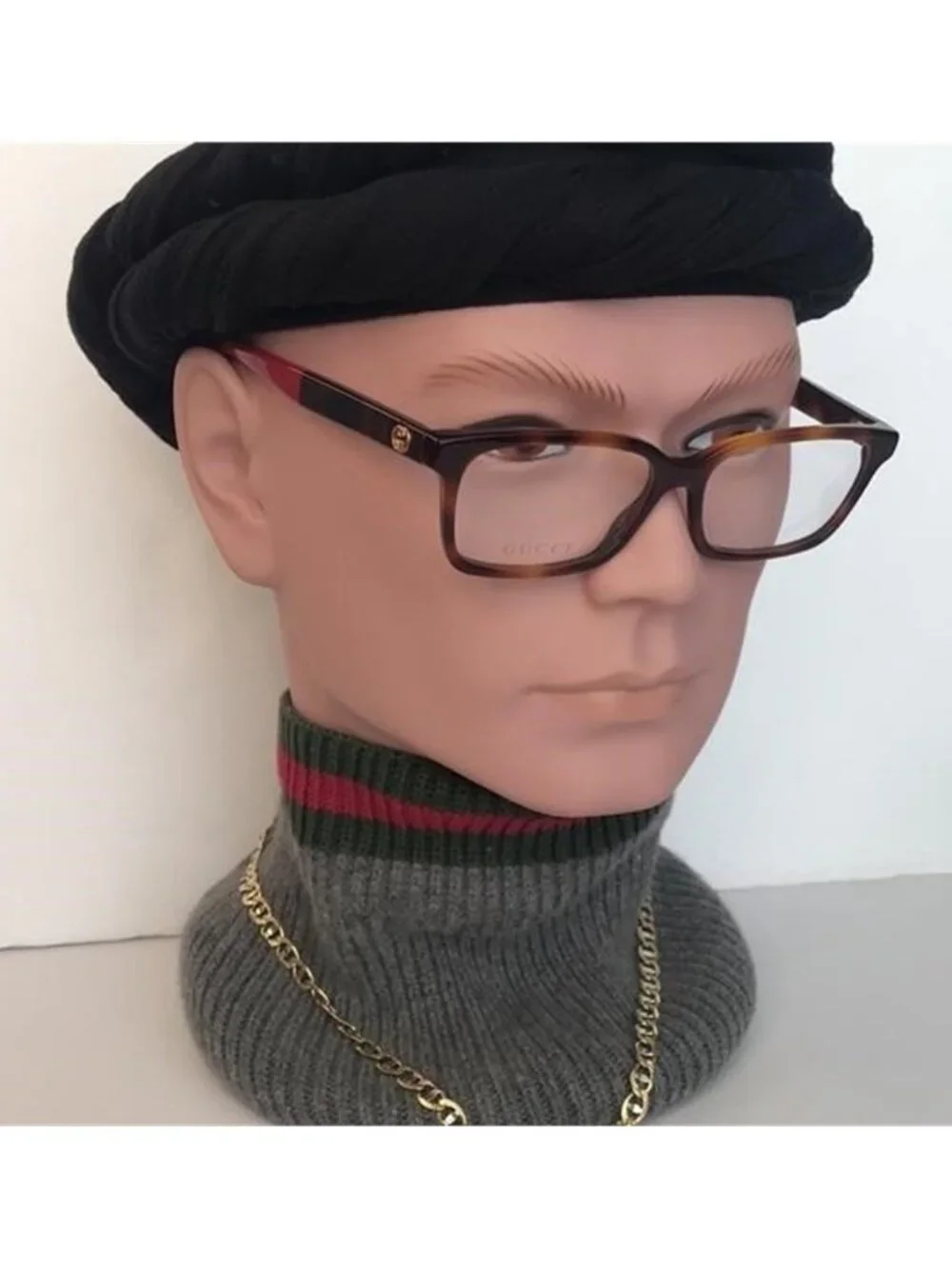 New Authentic - Gucci GG0168O 008 Rectangle Eyeglasses